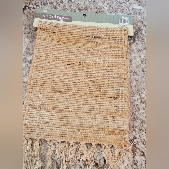 New! Boho Hand Woven Jute Cotton Table Runner 14"x72" Indoor Outdoor - Picture 2 of 6